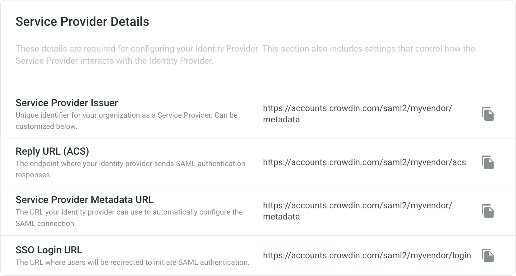 Service Provider Details